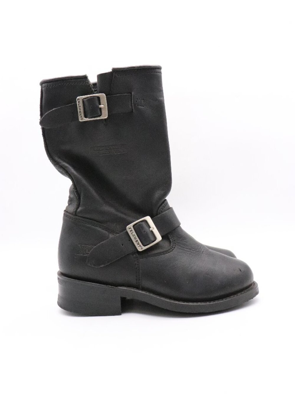 Xelement Biker Boot Women's 7 M Black Leather Engineer Motorcycle  Riding Buckle